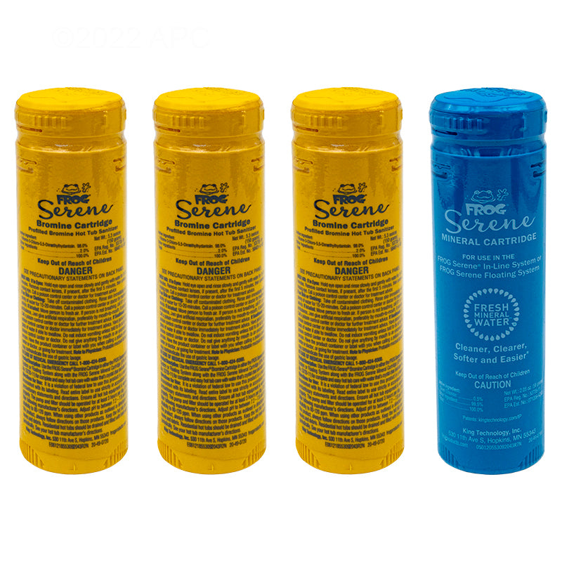 King Technology FROG Serene Cartridge Kit -- 1 Mineral + 3 Bromine (01-14-3856)