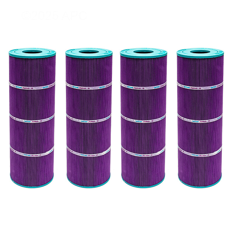 Hurricane HF7483-04P Replacement Filter Cartridge, Platinum Purple, 4-Pack, 325 Sq Ft for Hayward SwimClear C3030