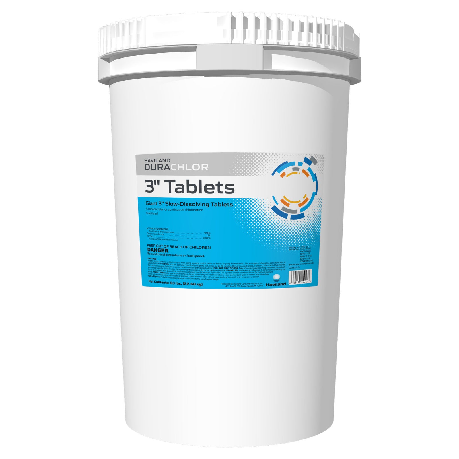 DuraChlor 50 Lb 3" Wrapped Tab W/Box