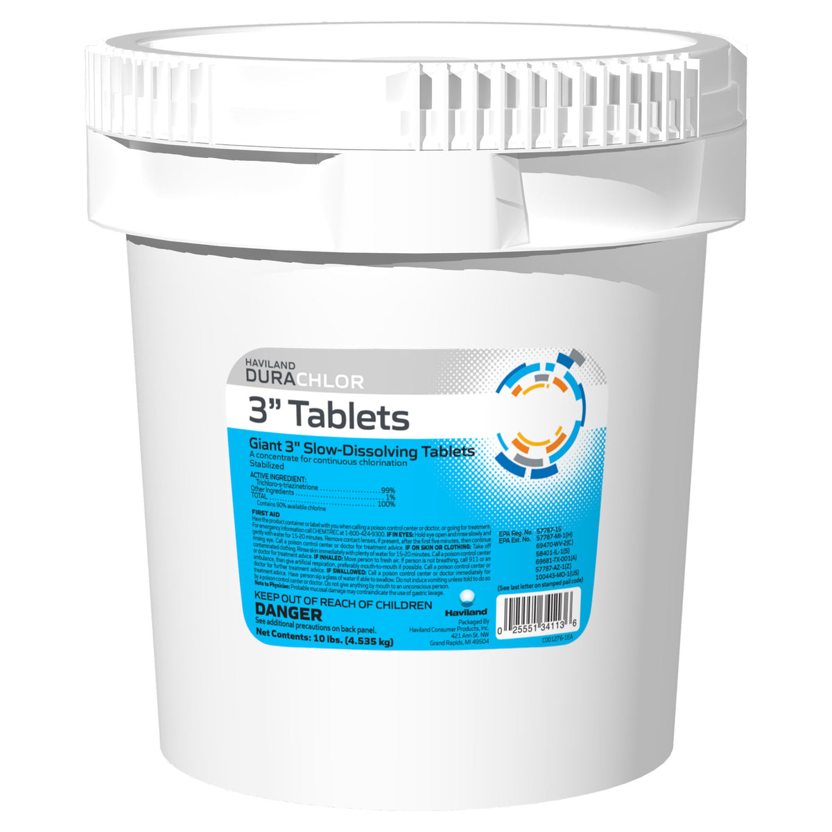 DuraChlor 10 Lb 3" Wrapped Tab Sanitizers