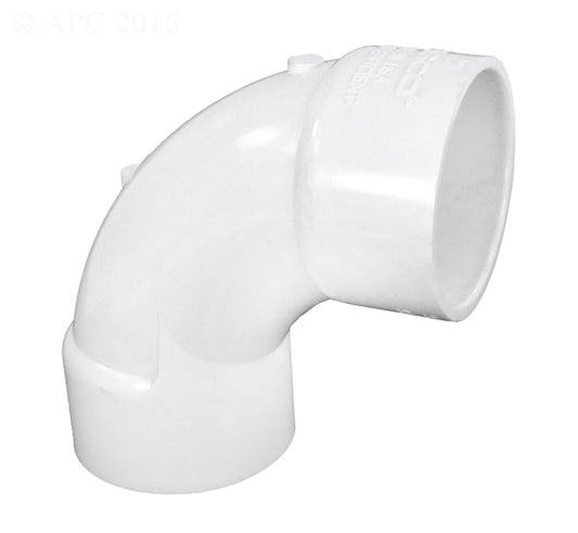 Lasco 406-020SW 2 inch Schedule 40 PVC 90 Degree Sweep Elbow, Slip x Slip