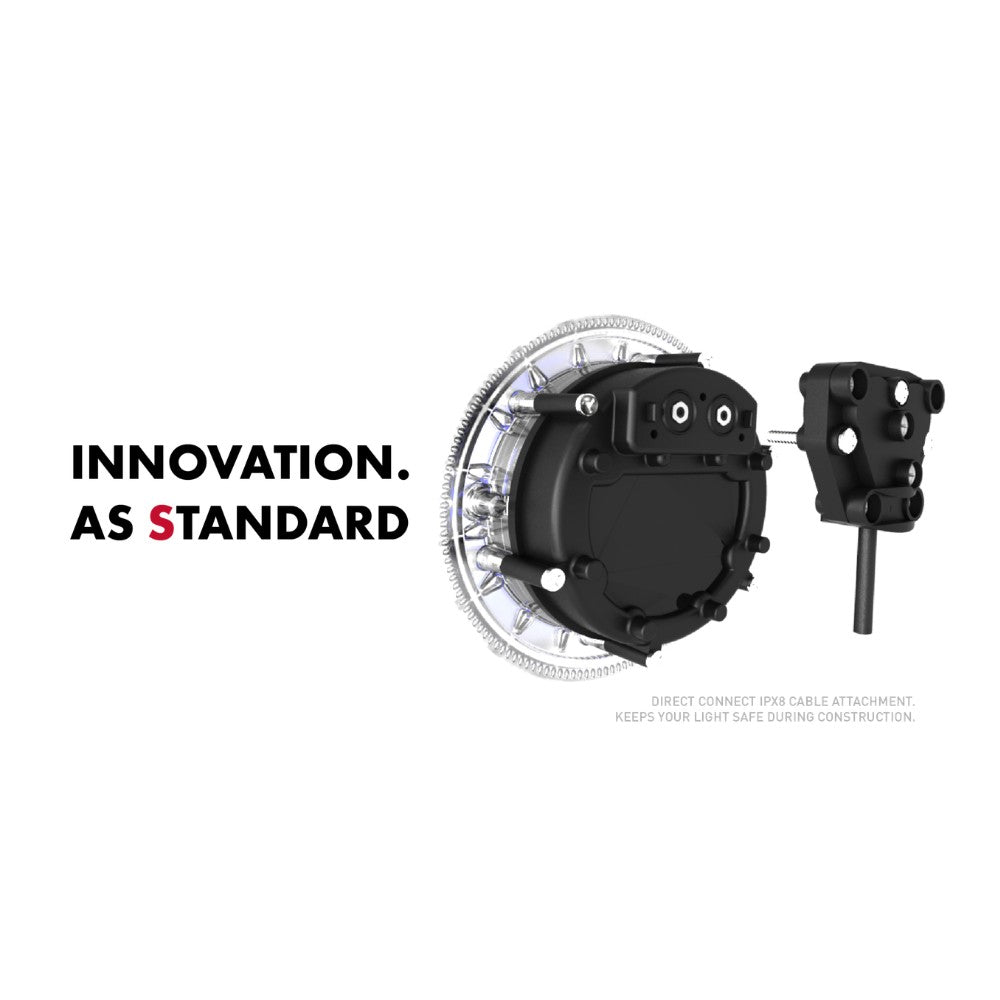 Spa Electrics Quantum 6" Nicheless White 4000K LED Light, Concrete Mount Kit, 100' Cable