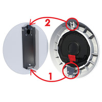 Spa Electrics Retro 10" (R10A) Blue Led White 10" Aqualumin Adapter, Plug Seal Assy Kit, White Rim, R10A L12 R1 WBL