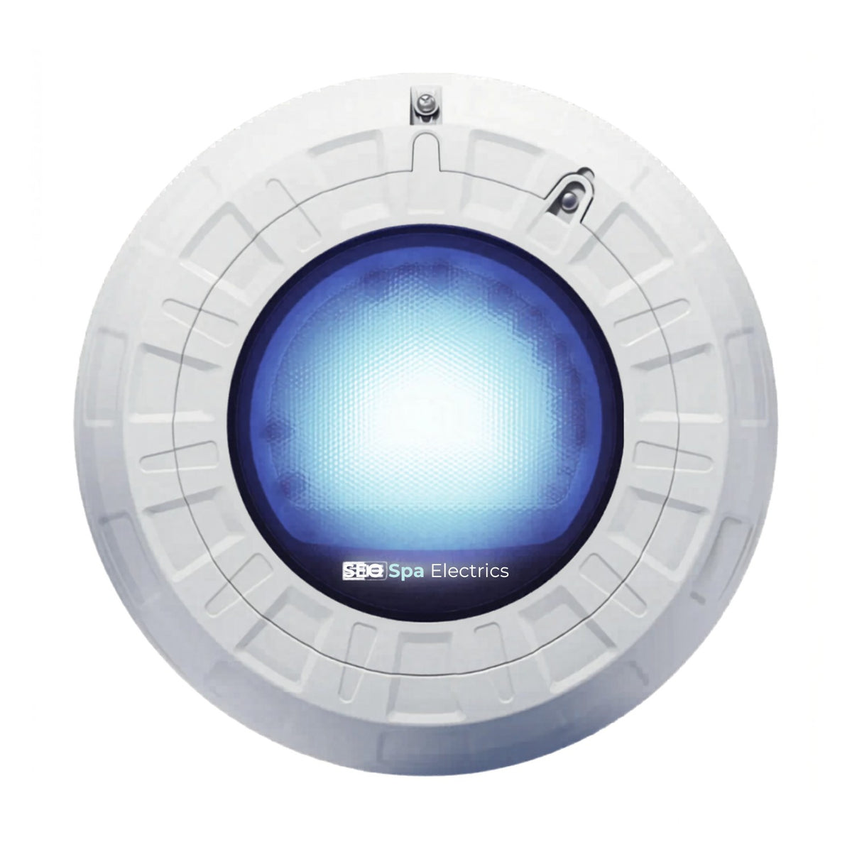 Spa Electrics R10 RETRO 10" Warm White 3000K LED Light, Aqualumin Niche Adapter, White Rim, 0.5' Cable with Joiner