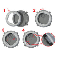 Spa Electrics Retro 10" (R10) Multi Plus Led, White 10" Hayward Niche Adapter, Plug Seal Assy Kit, White Rim, R10H L12 R1 WMP