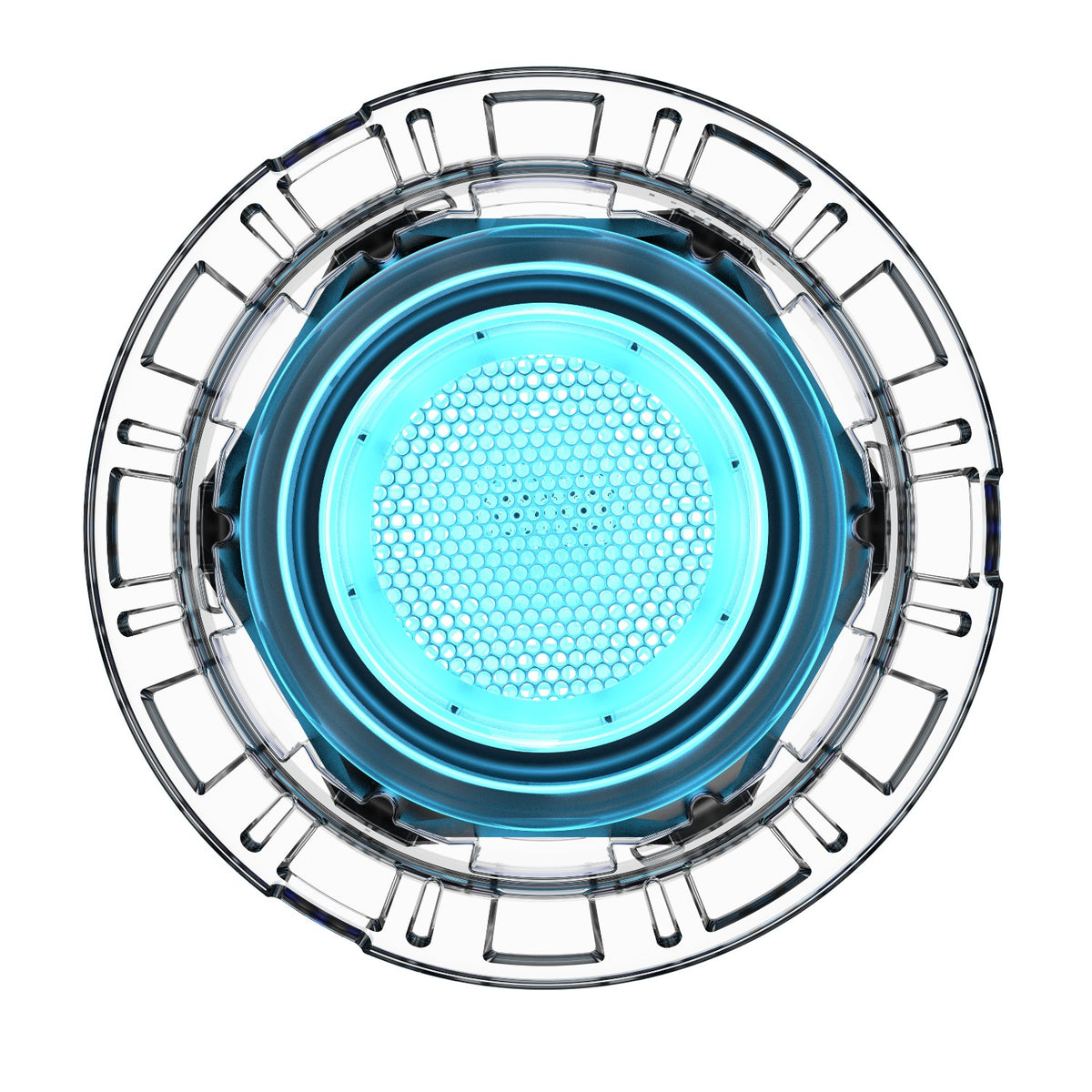Spa Electrics T1 TITAN 1.5" Nicheless Multi-Color LED Light, Concrete Clear Rim, 100' Cable