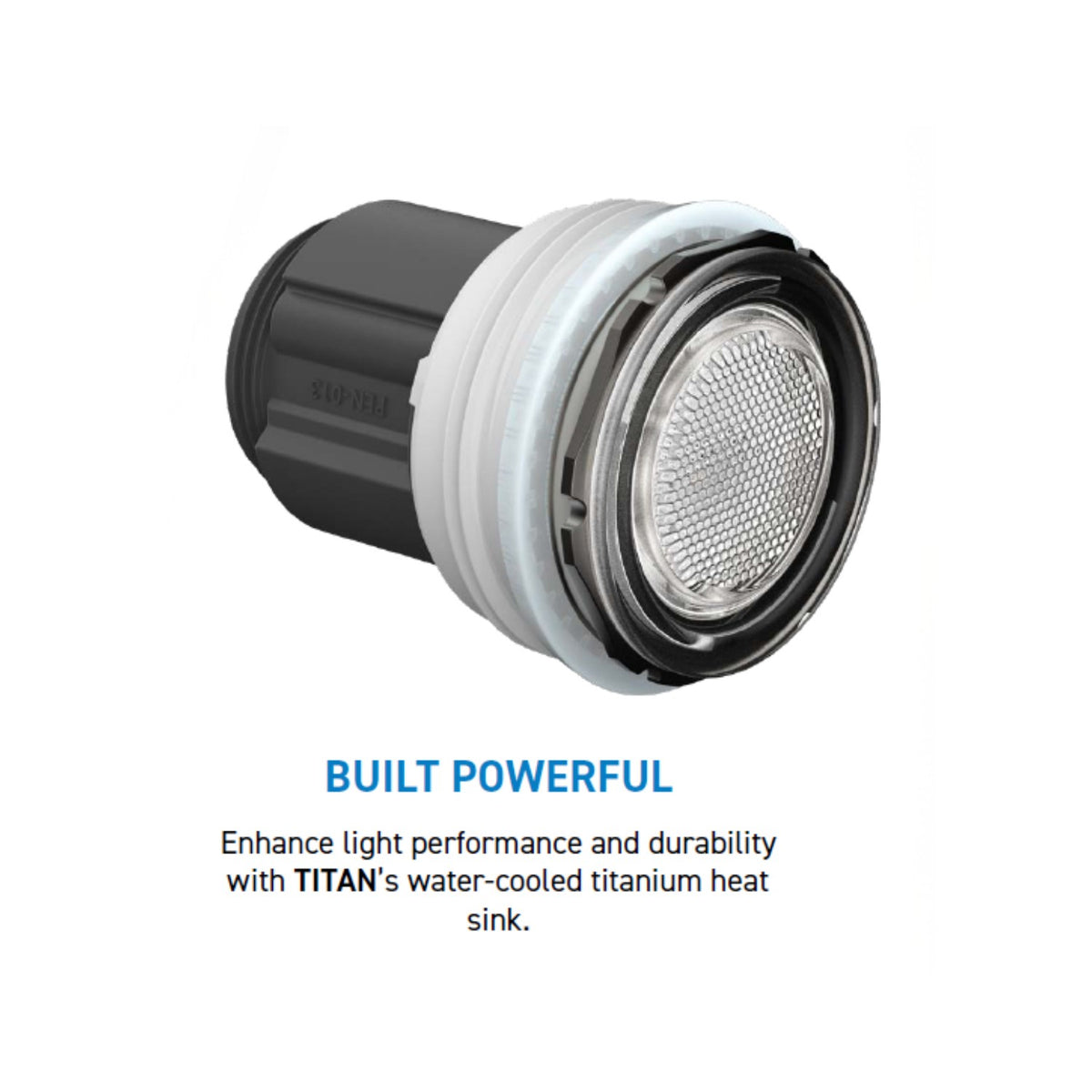 Spa Electrics T1 TITAN 1.5" Nicheless Multi-Color LED Light, Concrete Clear Rim, 150' Cable