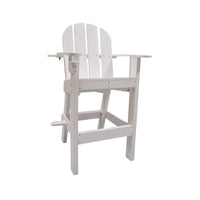 Tailwind Plastic Lifeguard Chair, White 30" Seat Height, 30" Long LG500W