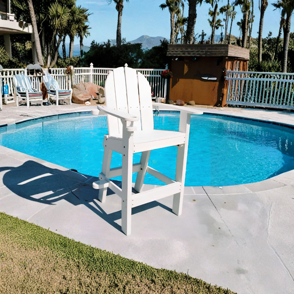 Tailwind Plastic Lifeguard Chair, White 30" Seat Height, 30" Long LG500W