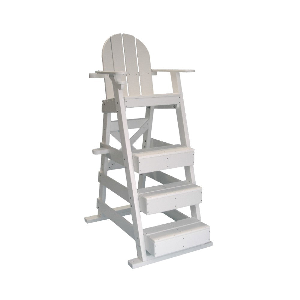 Tailwind Plastic Lifeguard Chair, White 3-Step, 50" Seat Height, 43" Long LG515W