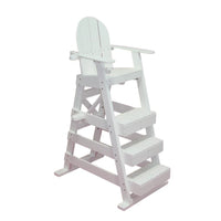 Tailwind Plastic Lifeguard Chair, White 3-Step, 50" Seat Height, 43" Long LG515W