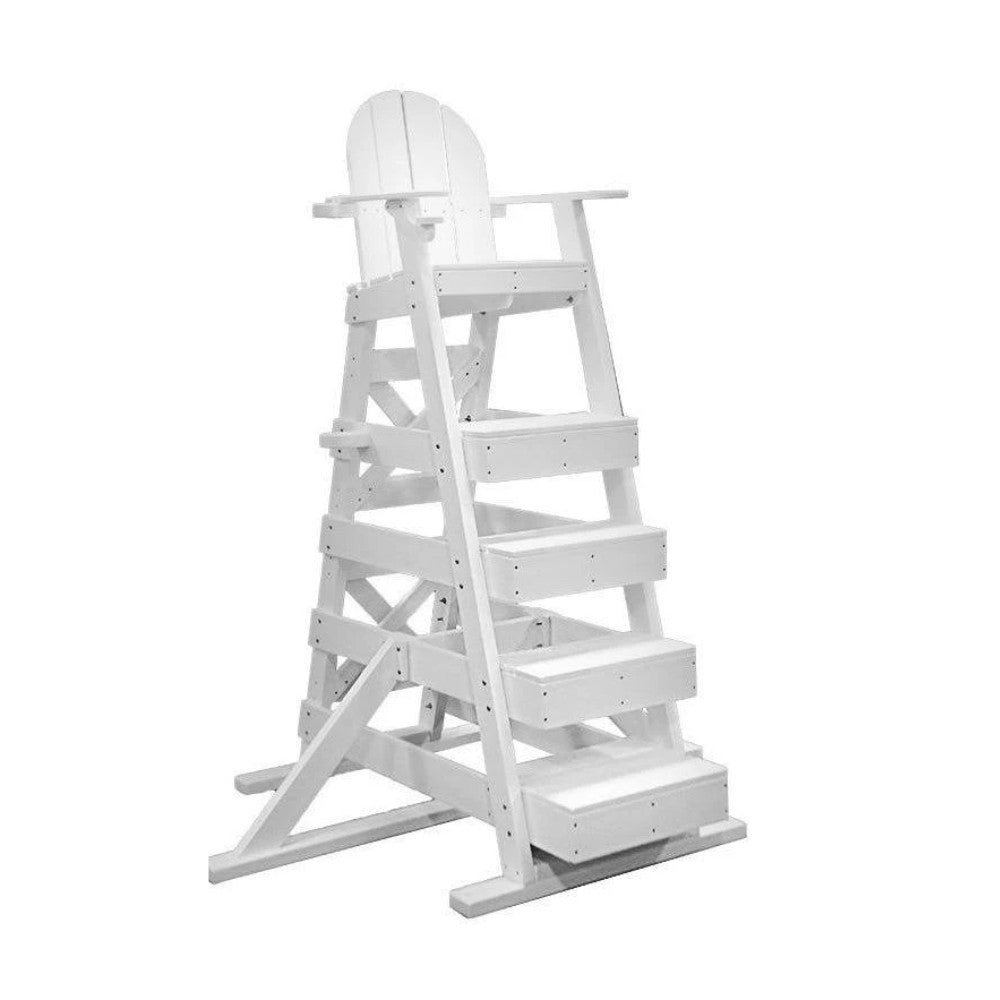Tailwind Plastic Lifeguard Chair, White 4-Step, 60" Seat Height LG517W