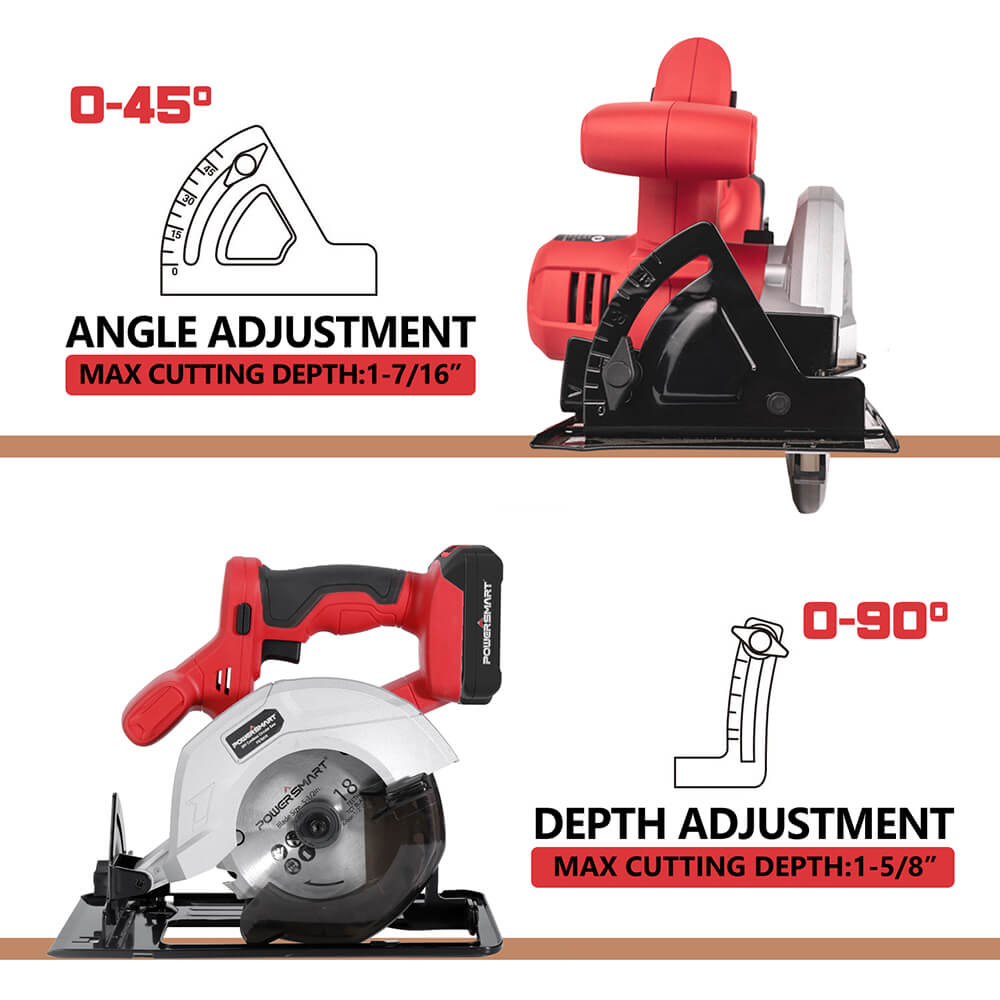 20V Cordless 5.5" Circular Saw w/ Battery & Charger PS76410A