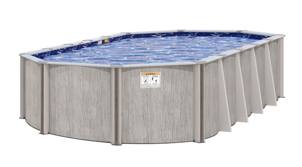 24' x 12' Oval Above-Ground Pool with 54" Wall & Step | River Bend | 40-Year Warranty