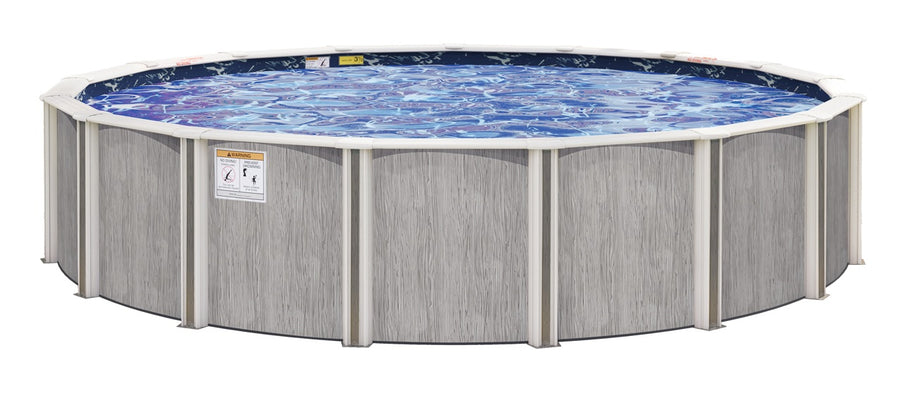 24' Round Resin Above-Ground Pool with 54" Steel Wall | River Bend | 40-Year Warranty