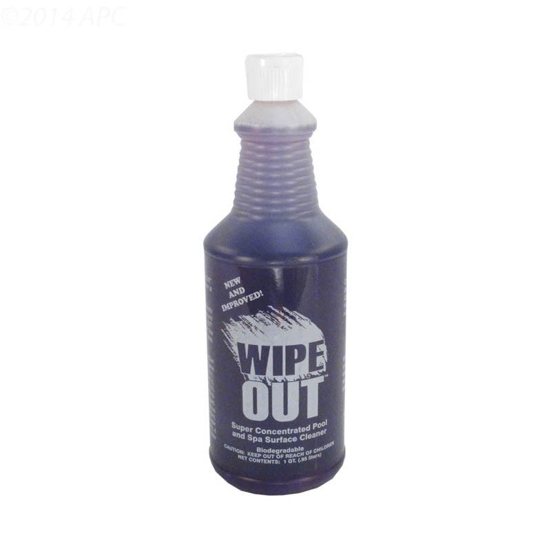 Wipe Out Multi Purpose Pool Surface Cleaner, 1 Quart, Vinyl Liner Safe