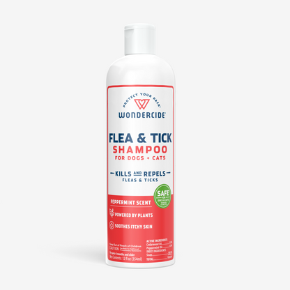 Flea & Tick Shampoo for Dogs + Cats with Natural Essential Oils