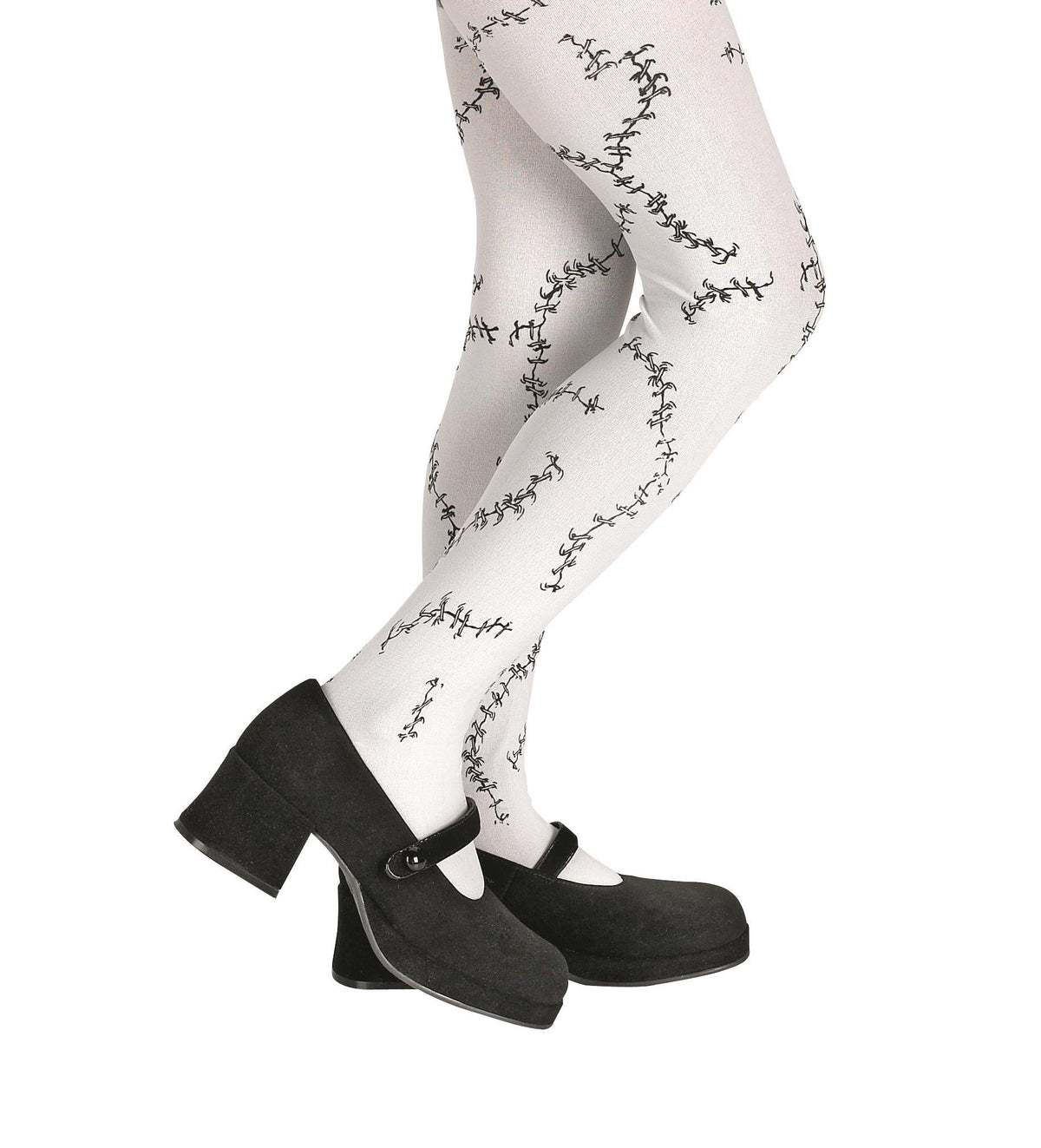 D/ceptions 2: White Stitched Look Child Pantyhose