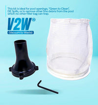 For Our Partners: The Pro Bundle with VacDaddy 2.0, V2W® (Vacuum to Waste) Kit, Shallow Water Adapter, 28" Aluminum Adapter Pole, Carry Bag, Gunite Vac Head (with Rigid Handle), and Remote On/Off Switch