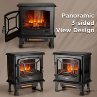 Suburbs TS20-SD Electric Fireplace Stove Heater with Sound