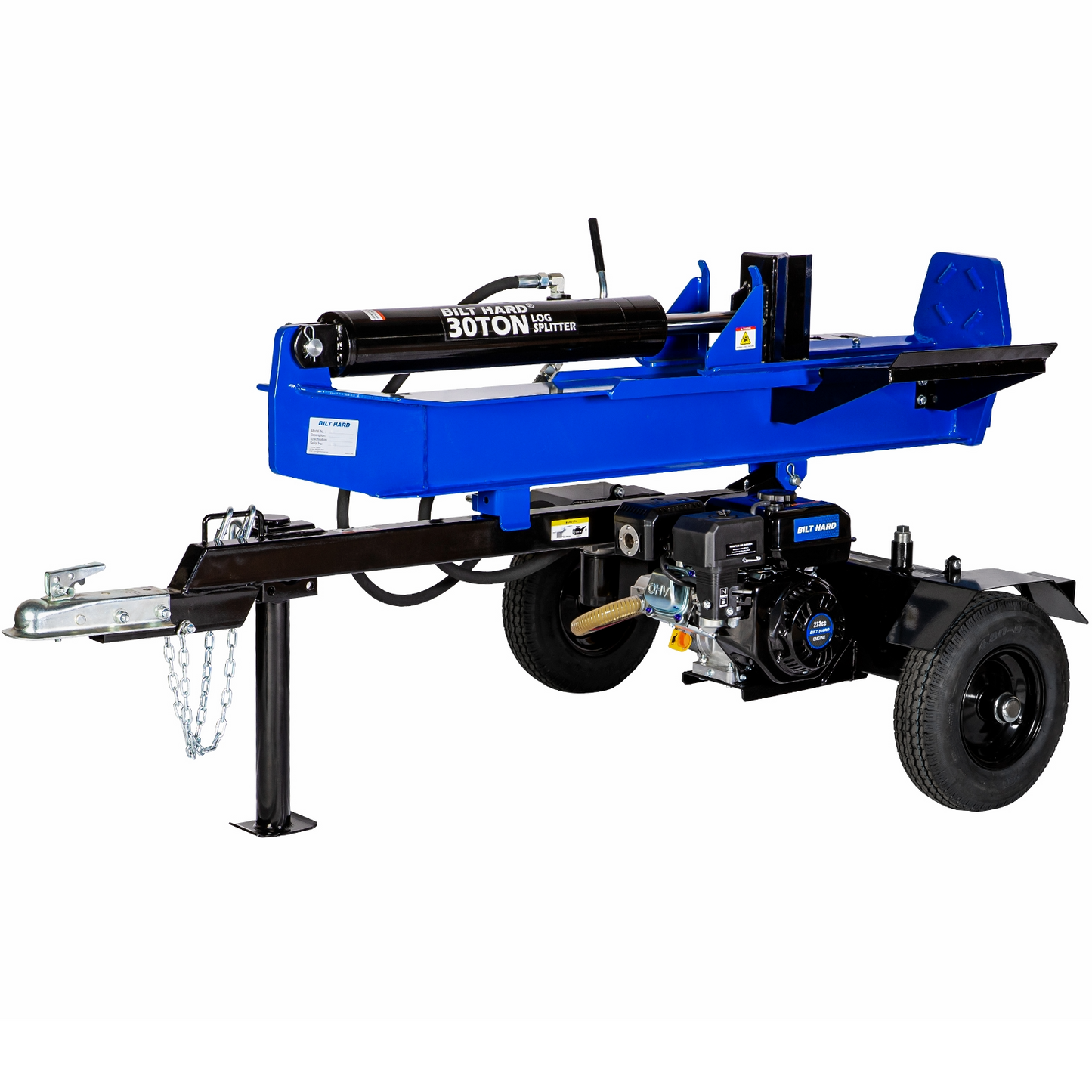 LOG-X Series 30-Ton Full Beam Gas Log Splitter: 7.5hp 223cc OHV Engine, 22.6" Stroke
