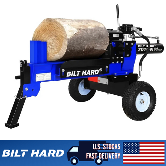 LOG-X Series 20-Ton Gas Log Splitter: 7hp 209cc OHV Engine, 19" Stroke