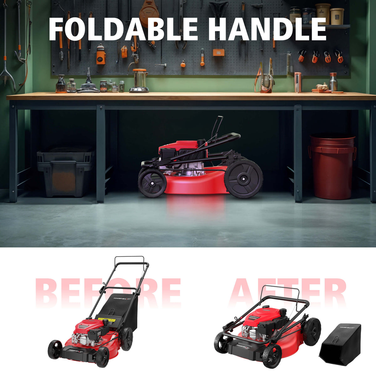 21" 144cc Gas Push 3-in-1 Lawn Mower V8721P