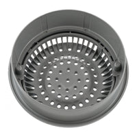 Main Drain Grate, WW Anti Vortex, 8" Rnd, w/Long Collar, Gry