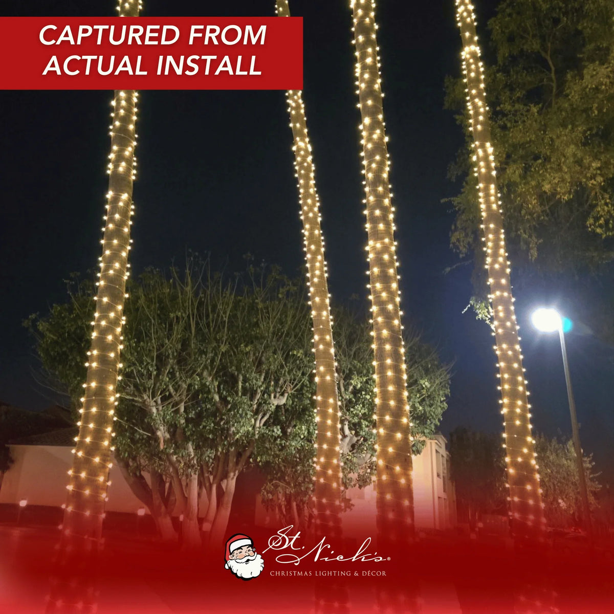 LED Mini Lights 5MM Warm White Twinkle 120v White Wire - 6" Spacing