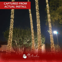 LED Mini Lights 5MM White Wire Warm White Twinkle 4:1 -6" Spacing