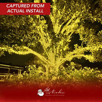 LED Mini Lights 5MM Yellow Static Green Wire - 6" Spacing