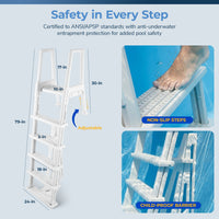 Heavy Duty In-Pool Ladder for Above Ground Pools, feature detail (image 4)