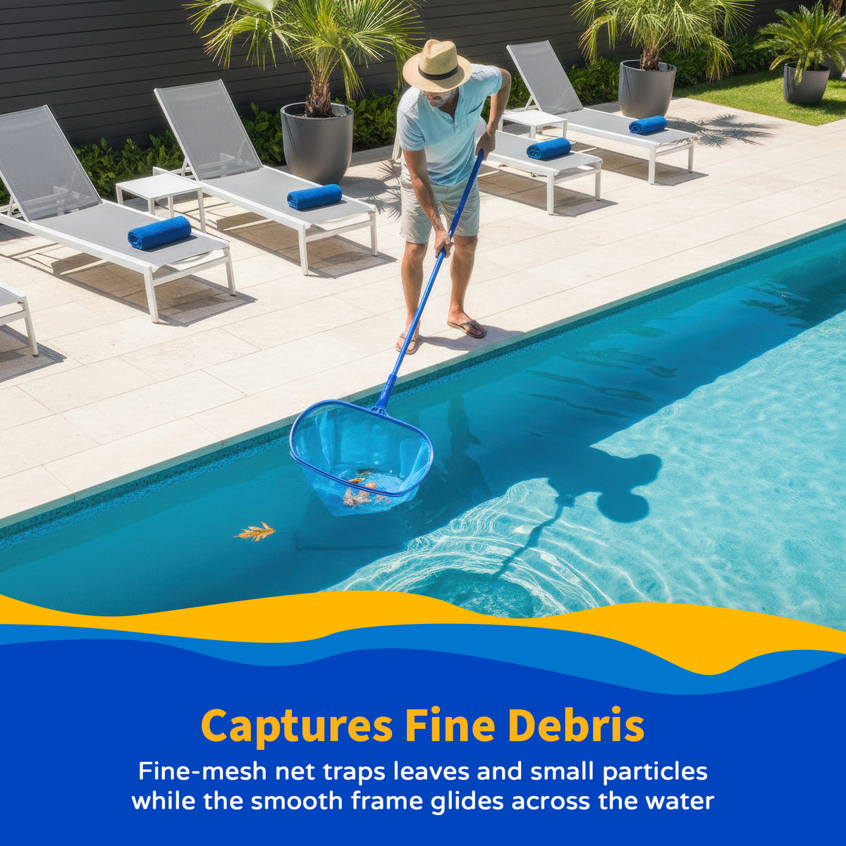Pool Rake with Fine-Mesh Net for Cleaning Swimming Pools, feature detail (image 4)