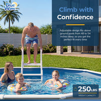 A-Frame Flip Up Ladder for Above Ground Pools, feature detail (image 4)