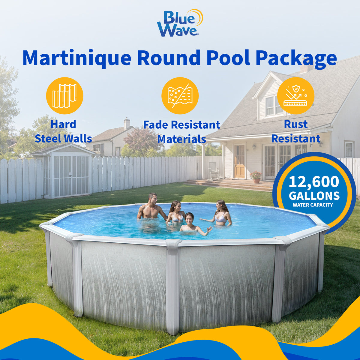 Martinique 24' Round above-ground pool package, feature detail (image 3)