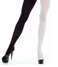 Two-Tone Black and White Seamless Adult Tights