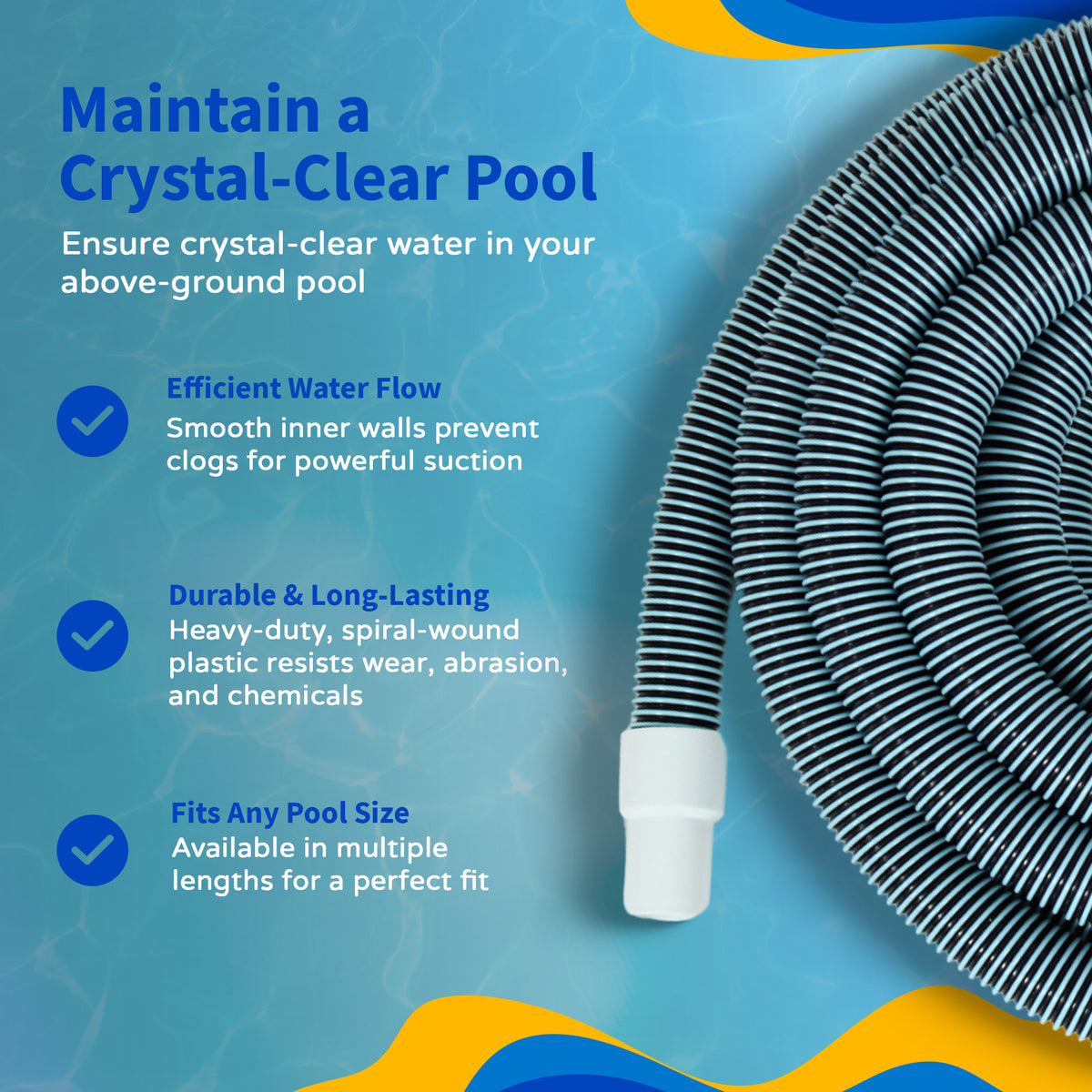 30-ft x 1.25-in Vac Hose for Above-Ground Pools, feature detail (image 6)
