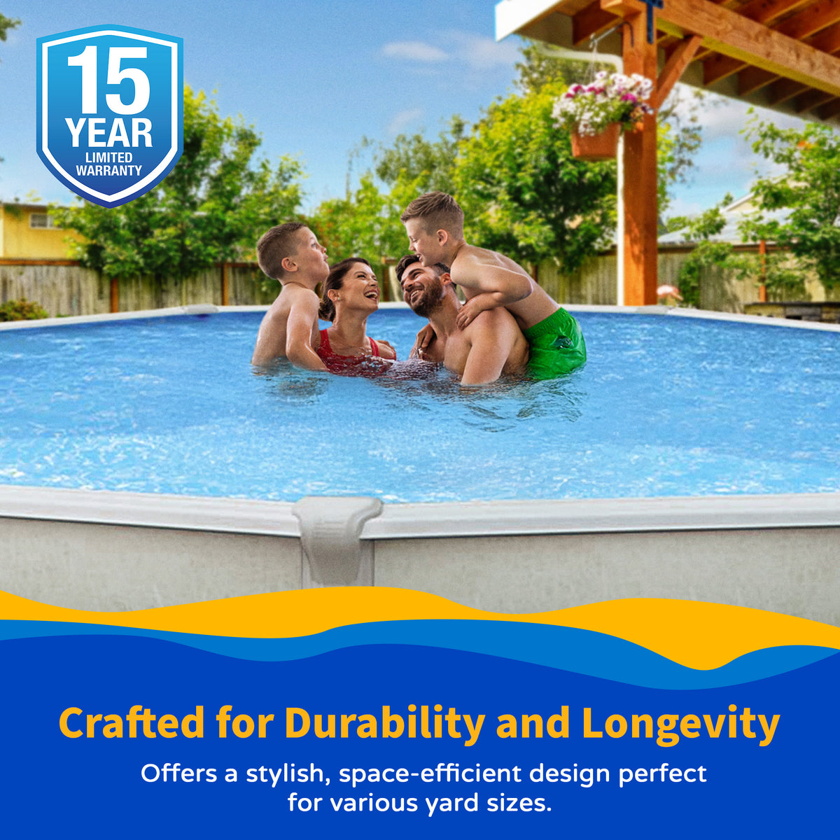 Martinique 27' Round above-ground pool package, feature detail (image 5)