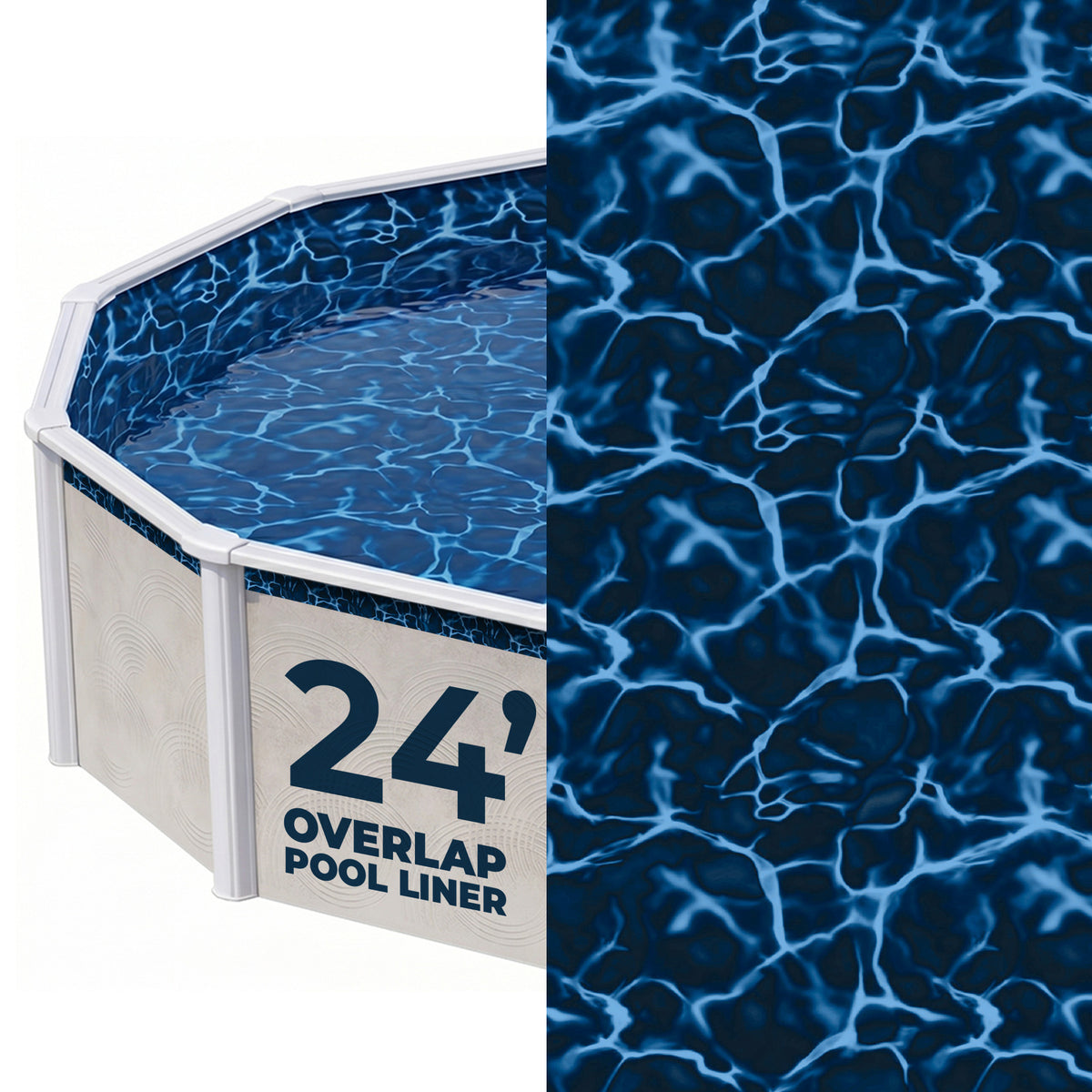 24' Round Evening Bay 13 Mil Overlap Pool Liner (NL505-20)