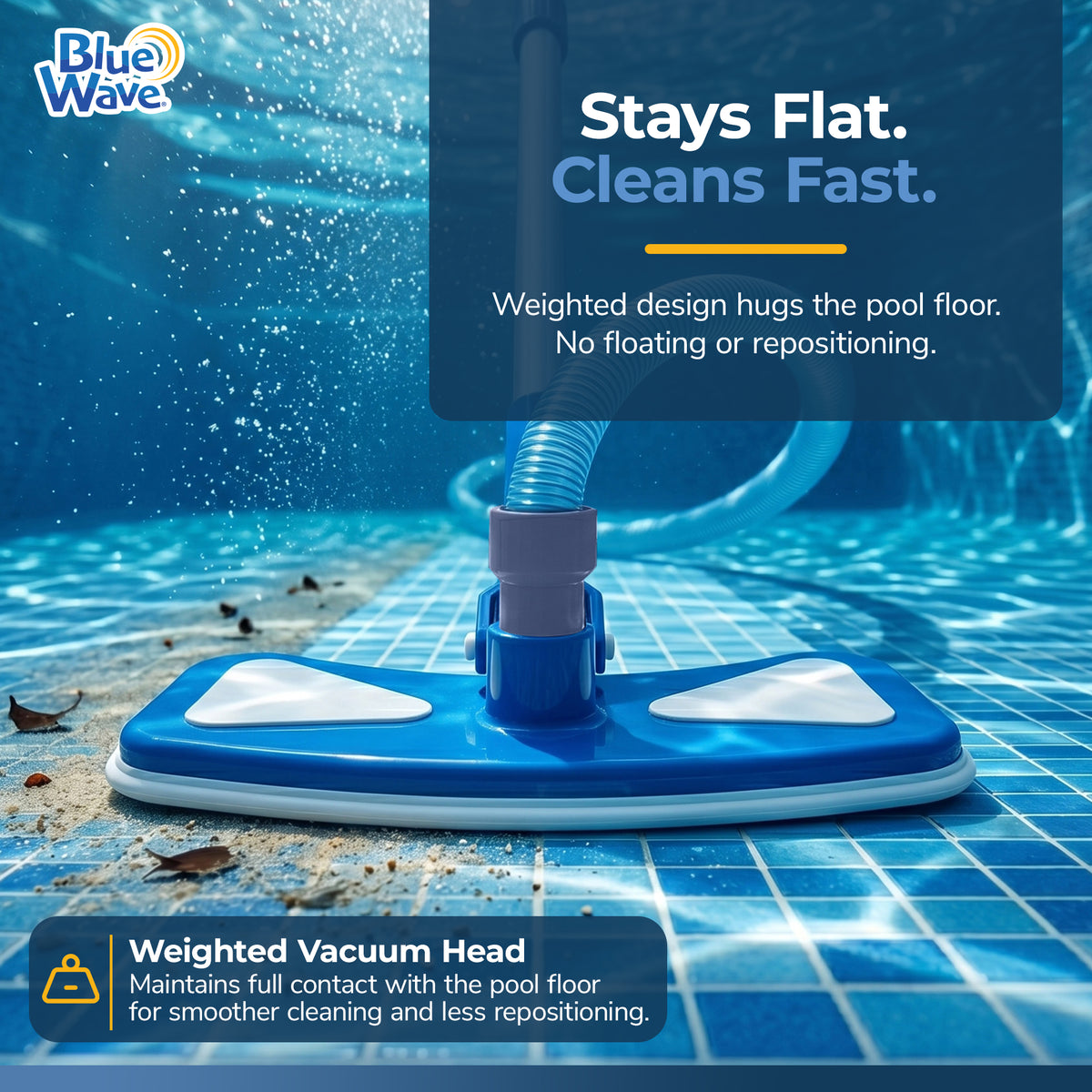 Deluxe Weighted Pool Vacuum Head for 1.25, feature detail (image 2)