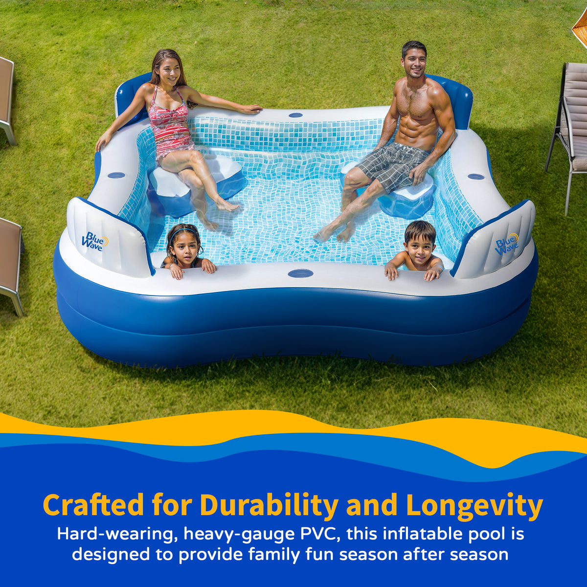 Blue Wave Premier inflatable pool, feature detail (image 4)