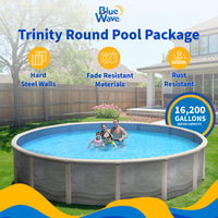 Trinity 27' Round above-ground pool package, feature detail (image 3)