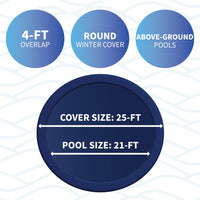 21' Round Arctic Armor 12-Year Solid Winter Cover for Above Ground Pools, feature detail (image 2)