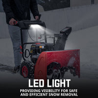 24'' 212cc Two Stage Self-Propelled Gas Snow Blower w/ Electric Start & Heated Handle DB7108B