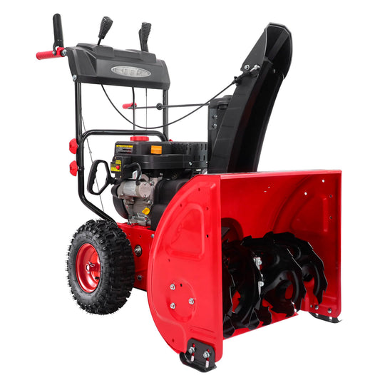 24'' 212cc Two Stage Self-Propelled Gas Snow Blower w/ Electric Start & Heated Handle DB7108B