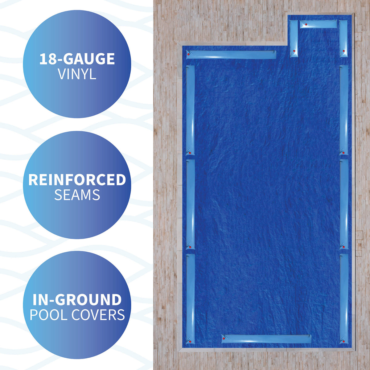 Blue Wave 4' Step Water Tube, Blue for In Ground Winter Cover Step Sections, feature detail (image 3)