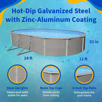 Belize 24' x 12' Oval above-ground pool package, feature detail (image 3)