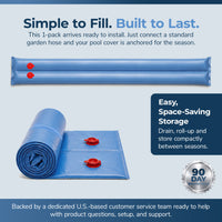 Blue Wave 8' Double Chamber Water Tube, Blue for In Ground Winter Covers, feature detail (image 7)