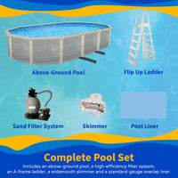 Trinity 30' x 15' Oval above-ground pool package, feature detail (image 7)