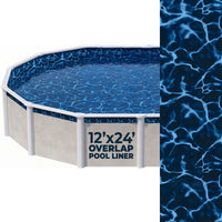24' x 12' Oval Evening Bay 13 Mil Overlap Pool Liner (NL508-20)